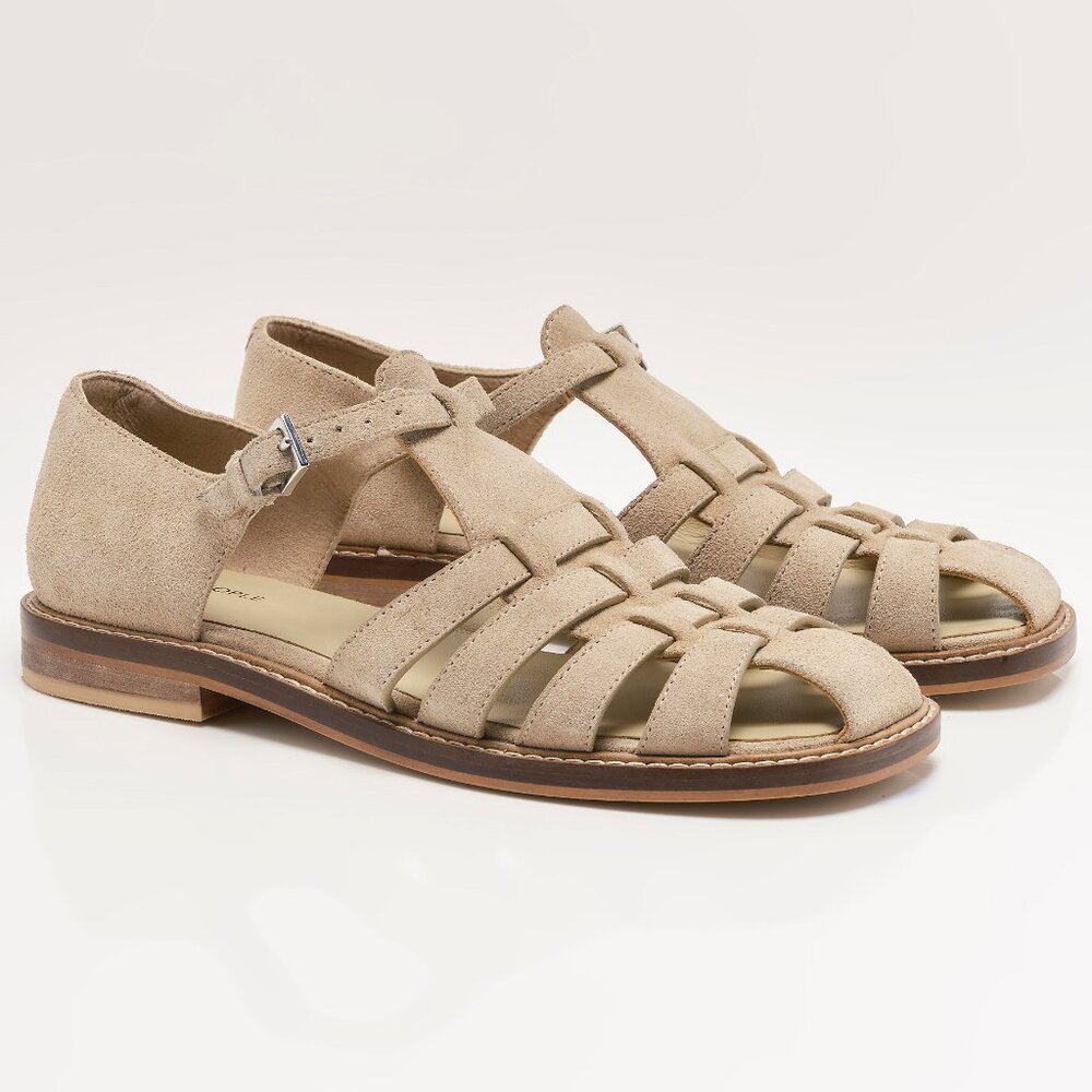 Free People Beige Suede Fisherman Sandals - Picture 13 of 15